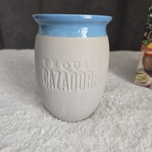 Tequila Cazadores Ceramic Mug with Blue Rim